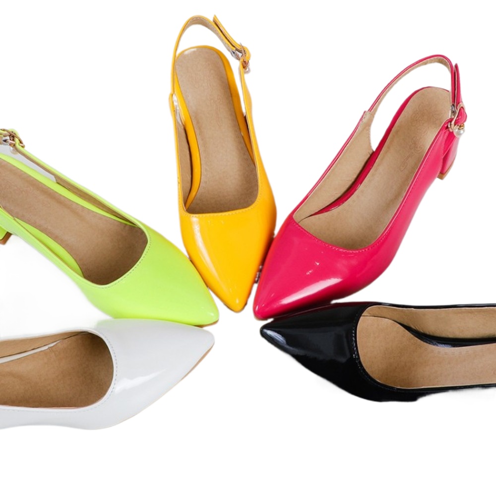 Slingback Heel Formal - Туфли-лодочки из лакированной кожи с ремешком