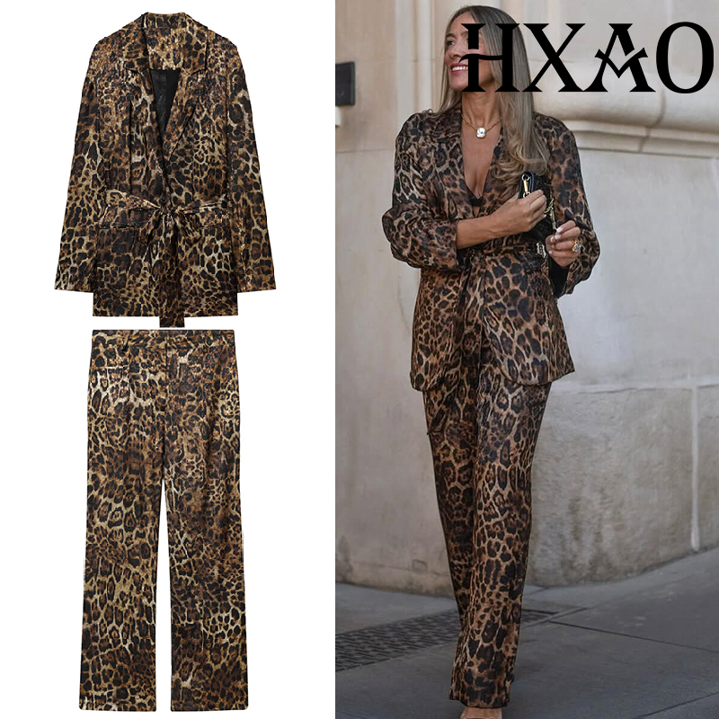 Women'S Formal Wear Pants - HXAO Леопардовые брюки Комплект из 2