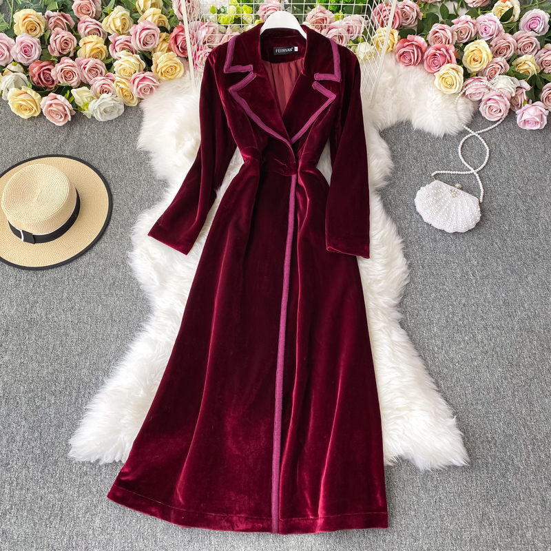 Женский черный бархатный пиджа – обзор и цена Trench Coat Formal