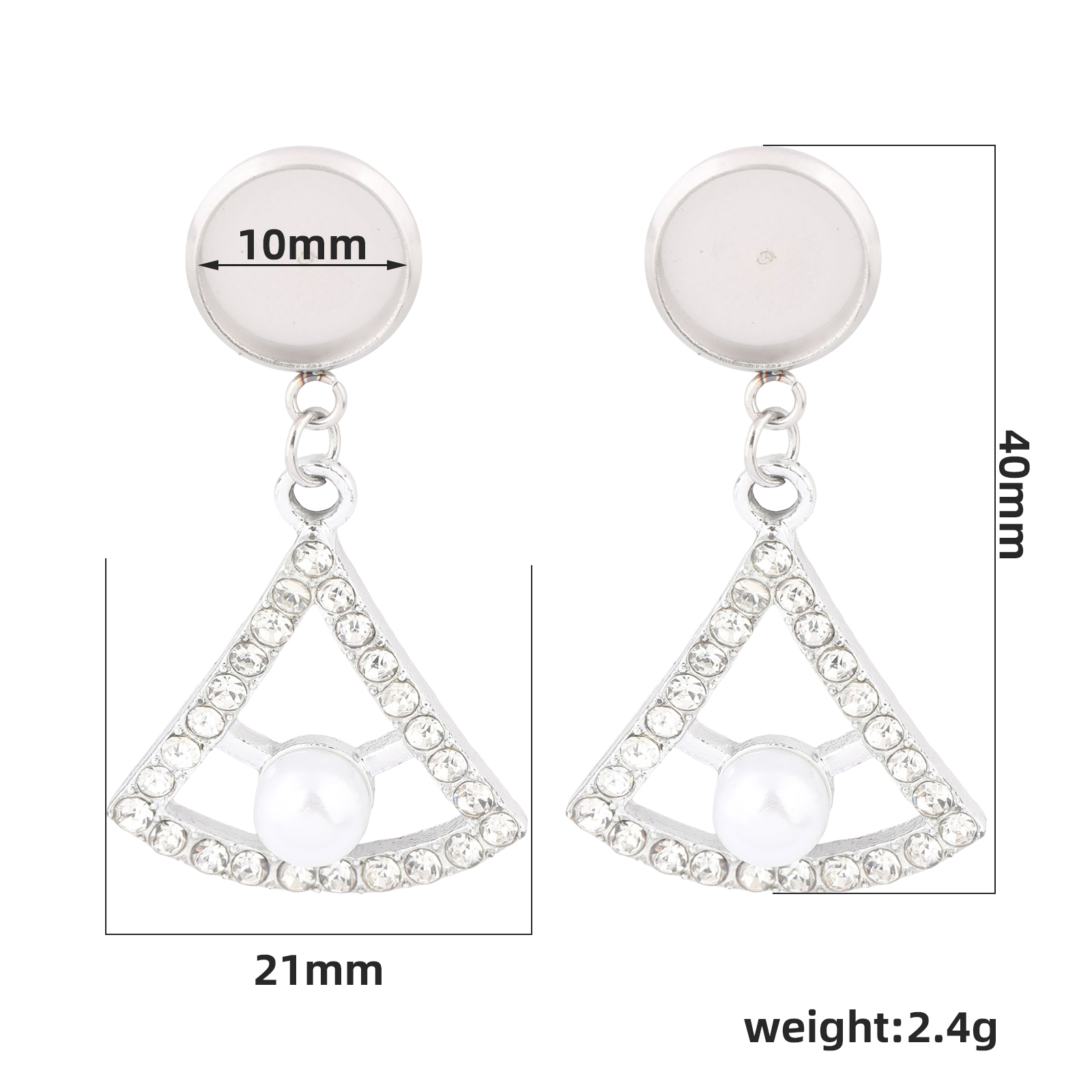 10 шт. основы для серег-гвозди – обзор и цена Pearl Earring Stud