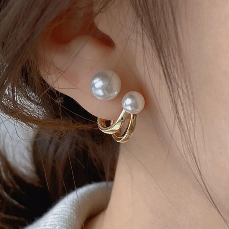 Корейские модные серьги-гвозди – обзор и цена Pearl Earring Stud