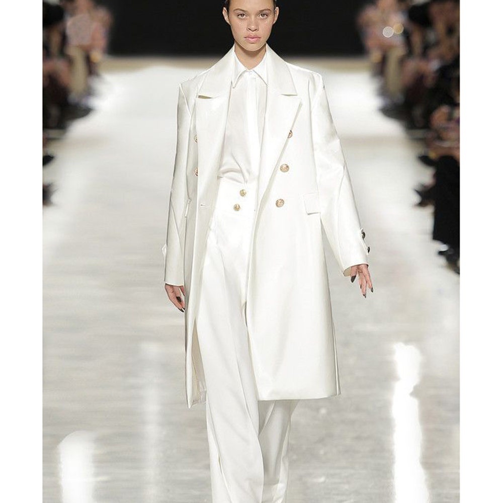 Роскошный атласный белый женск – обзор и цена Trench Coat Formal