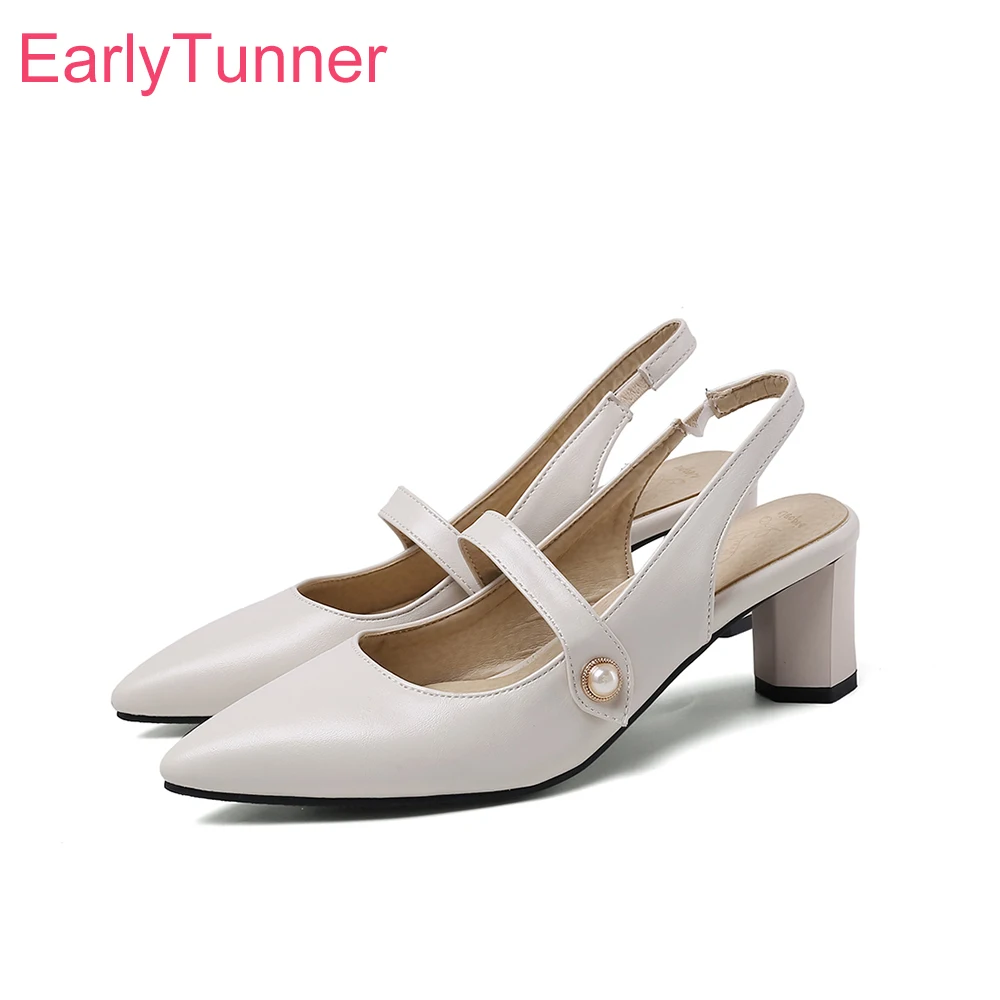 Новые летние элегантные бежевы – обзор и цена Slingback Heel Formal
