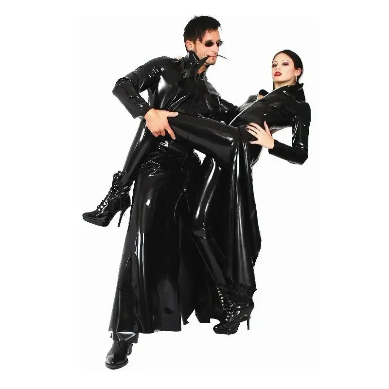 Длинное глянцевое кожаное паль – обзор и цена Trench Coat Formal