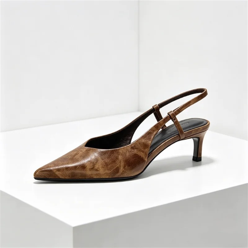 Коричневые дизайнерские туфли- – обзор и цена Slingback Heel Formal