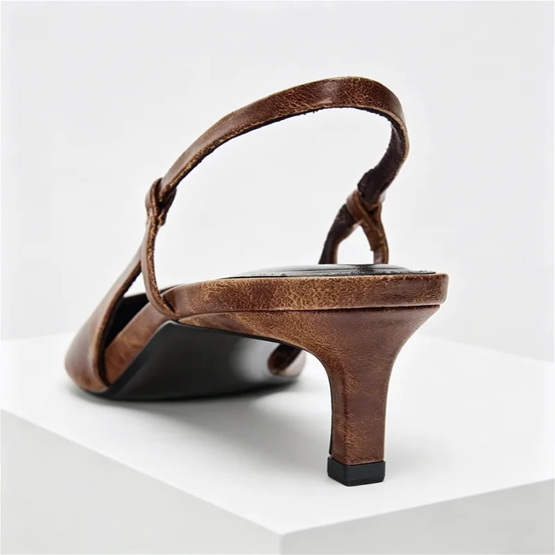 Коричневые дизайнерские туфли- – обзор и цена Slingback Heel Formal